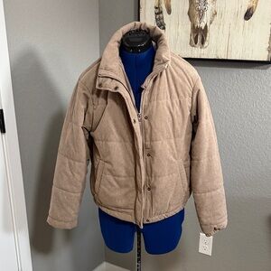 SHEIN Beige Quilted Jacket